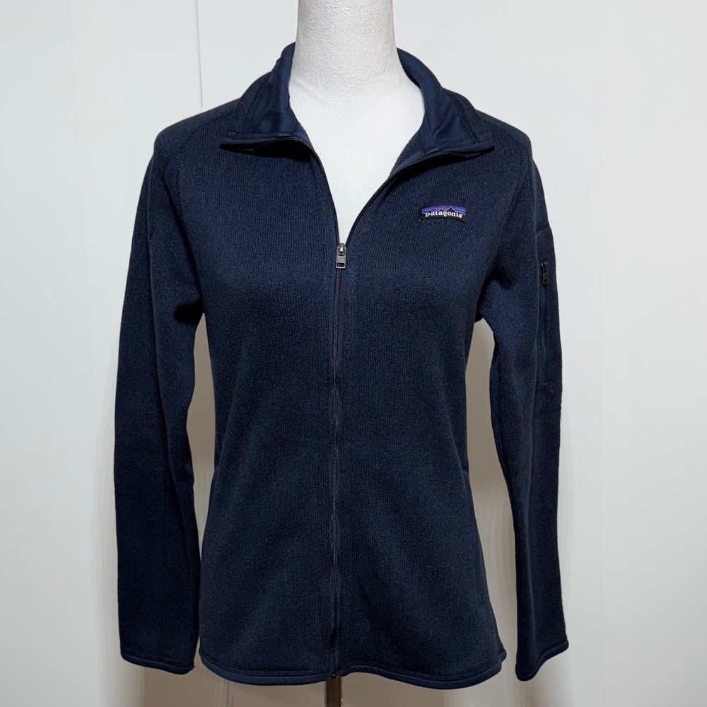 *Patagonia Better Sweater Womens Medium Blue Full Zip Fleece Jacket Outdoor